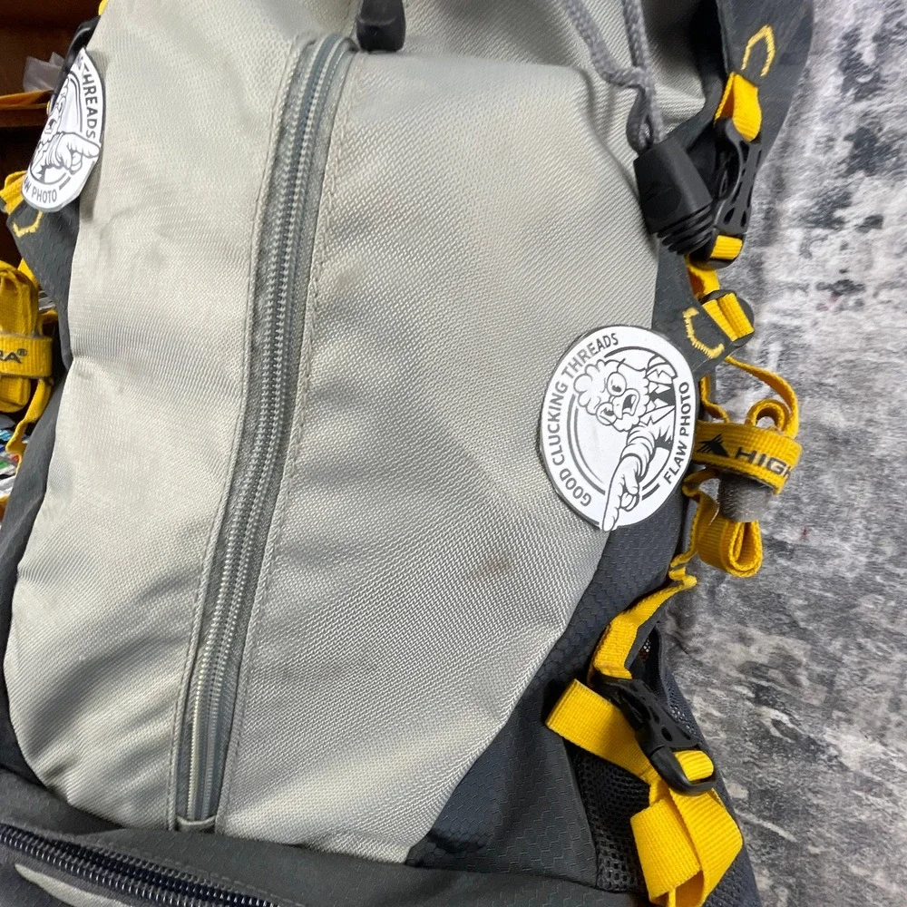 High Sierra 45L Summit‎ Backpack Grey Yellow Hiking Internal Frame Pack